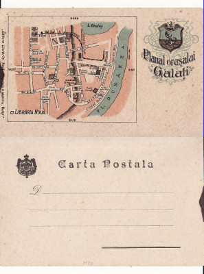 Galati-Planul orasului-clasica, rara foto