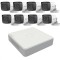 Kit de supraveghere cu 8 camere Hikvision de 2 Megapixeli, lentila 2.8mm, IR 30m, Microfon, DVR cu 8 canale de 2 Megapixeli SafetyGuard Surveillance