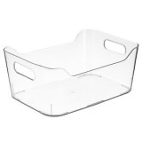 Cos de depozitare din plastic transparent cu manere, 2.5L, CMCLASS