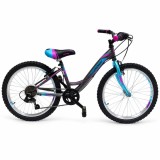 Cumpara ieftin Bicicleta pentru copii Polar Modesty 24 inch, 6 viteze Shimano, gri