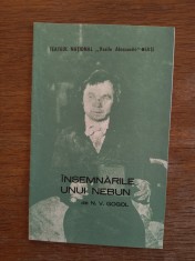 Pliant, program Teatrul Vasile Alecsandri, Iasi - Insemnarile unui nebun / CD1P
