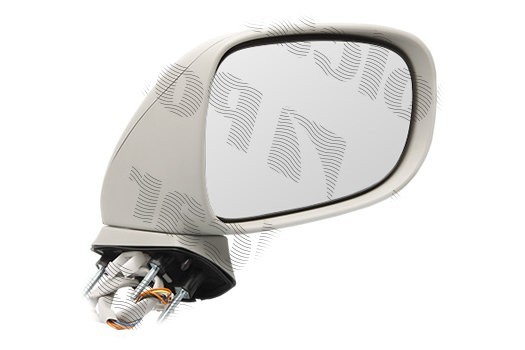 Oglinda exterioara Lexus Is (Xe2), 11.2005-03.2009, partea Dreapta, culoare sticla crom, sticla convexa, cu carcasa neagra grunduita, cu incalzire ,