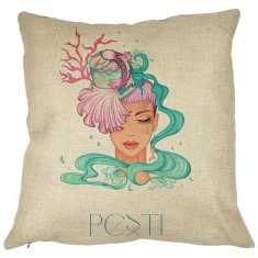 Perna Decorativa, Zodia Pesti, 40x40 cm, Husa Detasabila, Burduf foto