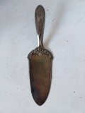 Paleta vintage pentru servit tort / prajitura, Alpacca Hoka, Germania, metal placat cu argint, 20.5cm lungime