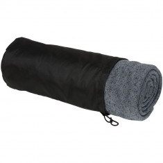 Patura picnic tartan 152x127 cm, din lana moale, Everestus, PM02, poliester, negru, saculet de calatorie inclus foto