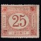 ROMANIA 1895 TAXA DE FACTAGIU FILIGRAN STEMA CULCAT GUMA ORIGINALA SARNIERA