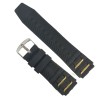 Curea de ceas din silicon negru cu insertii aurii 22mm, Time Veranda