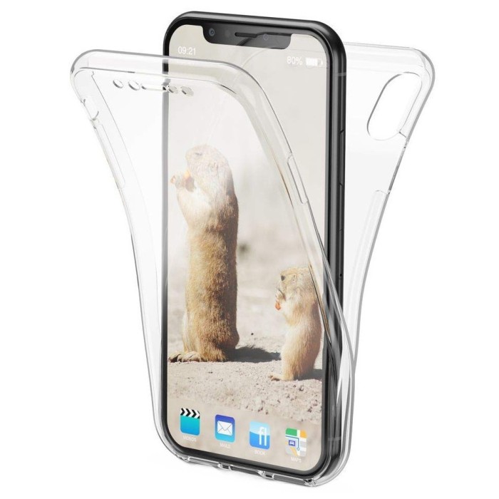 Husa Full TPU 360&deg; (fata + spate) pentru iPhone XS Max, Transparent