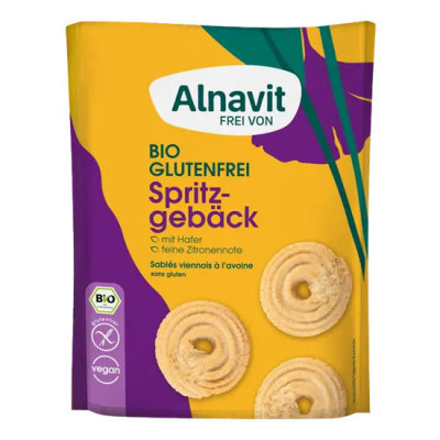 Biscuiti cu Ovaz Fara Gluten Bio 125 grame Alnavit foto