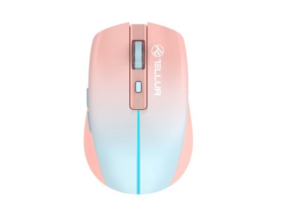 Mouse wireless Tellur, Silent Click, Portocaliu foto