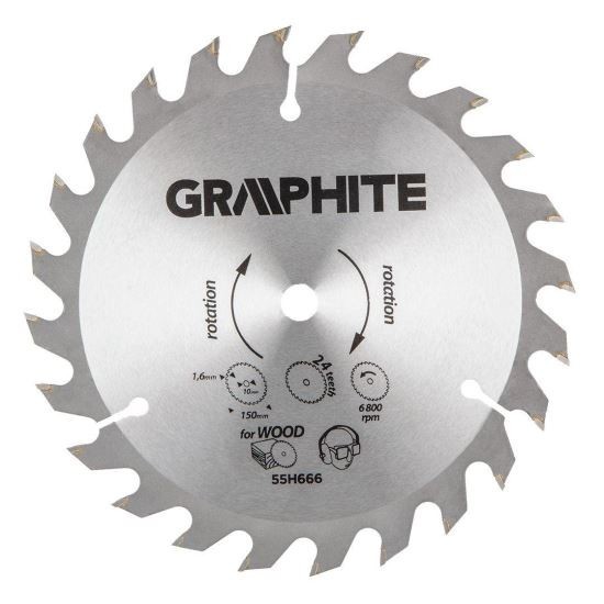 Disc circular vidia,&nbsp;24 dinti, 150&nbsp;mm, Graphite&nbsp;