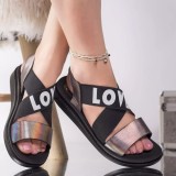 Cumpara ieftin Sandale fara toc luiza gun piele ecologica, 36