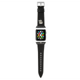 Curea smartwatch Karl Lagerfeld, Karl Head PU Watch Strap pentru Apple Watch 38/40 mm, Negru