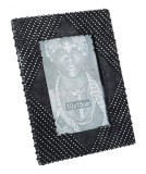 Cumpara ieftin Rama foto de masa polirasina alba neagra Zulu 16.5x1.7x21.5 cm