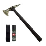 Cumpara ieftin Set topor si spray propulsie jet DEPOX&reg;, otel inoxidabil, verde, 40 cm/110 ml, negru, husa inclusa