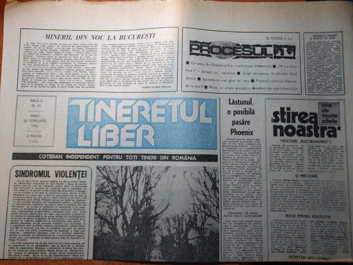 tineretul liber 20 februarie 1990 art&quot;sindromul violentei&quot;si&quot;frica de occident?&quot;