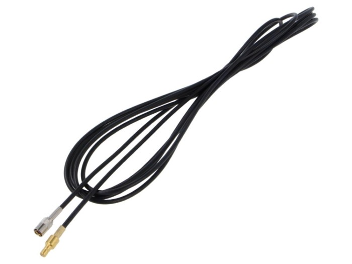 Cablul MTA SMB socket - plug drept negru 3m