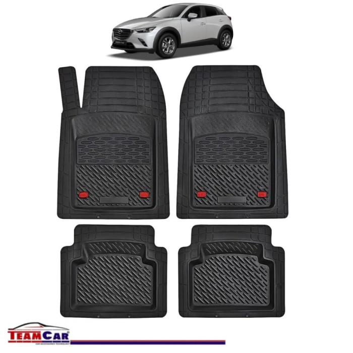 Covorase Auto TeamCar&reg; Tip Tavita Compatibile Mazda CX-3 Generatia I (2015&ndash;2021) Negru Material Rezistent