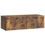 vidaXL Oglindă TV montată pe perete Stejar fumuriu 98 x 41 x 30 cm 899210