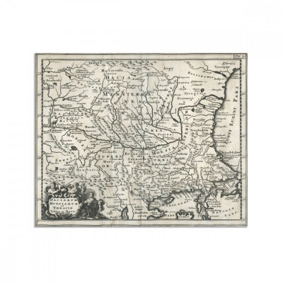 Philip Cluver, Harta Daciei Moesiei și a Traciei, 1629 foto