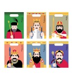 Set 6 Pungi Cadou model Royal Party