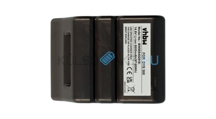 VHBW Cleaner Baterie - 6600mAh, 14.8V, Li-ion