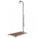 VidaXL Duș de grădină cu bază maro, 230 cm, oțel inoxidabil 3070789