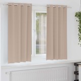Perdele cu perdele 2 pcs Gri taupe 175 x 140 cm Poliester