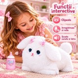 Cumpara ieftin Catelus interactiv, clipeste, inregistreaza si reda vocea, reactioneaza la atingere, 28,5 cm, alb