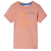 Tricou copii cu m&acirc;neci scurte portocaliu deschis 116, vidaXL