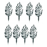 Cumpara ieftin Set 8 suporturi pentru plante cataratoare, lungime totala 26 x 10 cm, plastic, verde