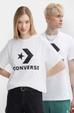 Converse tricou din bumbac culoarea alb, cu imprimeu