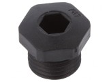 Capac de protecție PG7 IP68 negru poliamidă