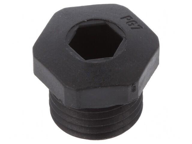 Capac de protecție PG7 IP68 negru poliamidă