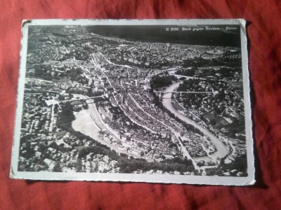 Ilustrata Elvetia 1935 Fotografie din avion Berna , necirculata foto