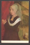 CPIB 24559 CARTE POSTALA - BUCURESTI, MUZEUL DE ARTA AL R.S.R. - HANS MEMLINC - PORTRET DE FEMEIE REGANDU-SE, NECIRCULATA