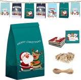 Calendar de advent ASSUGO, 24 pungi, multicolor, 12 x 7 x 21,5 cm