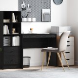 vidaXL Birou de scris Stejar negru Lemn ingineresc 90 x 40 x 76 cm