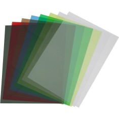 Set 100 coperti PVC transparente color - Galben, A4, 200 microni