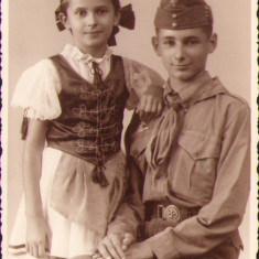 HST P1694 Poză cercetaș uniformă maghiară 1941 studio Aranka Cluj