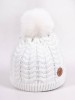 Fes de iarnă cu pompon și logo, alb (Marime Disponibila: 12-18 luni (Marimea 21, YO!