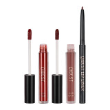 Set 3 in 1 Ruj Lichid Mat &amp; Lip Gloss &amp; Creion Contur Buze Qibest #10