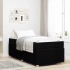 VidaXL Cadru de pat cu saltea cu saltea Negru 100 x 200 cm țesătură 3398355
