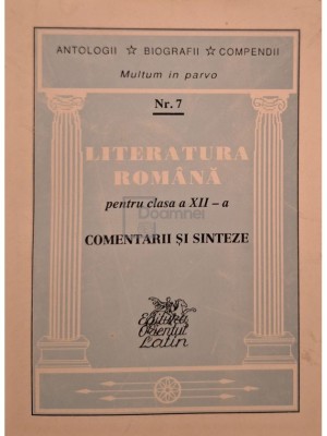 Iustina Itu (coord.) - Literatura romana pentru clasa a XII-a, vol. 7 (Editia: 1994) foto