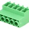 Regletă de conexiuni PCB 90&deg; 6,35mm 5 piste 41A