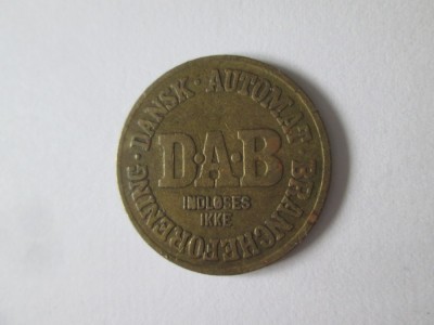 Danemarca jeton automat DAB anii 80 foto
