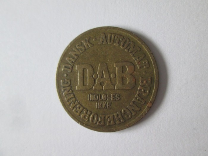 Danemarca jeton automat DAB anii 80