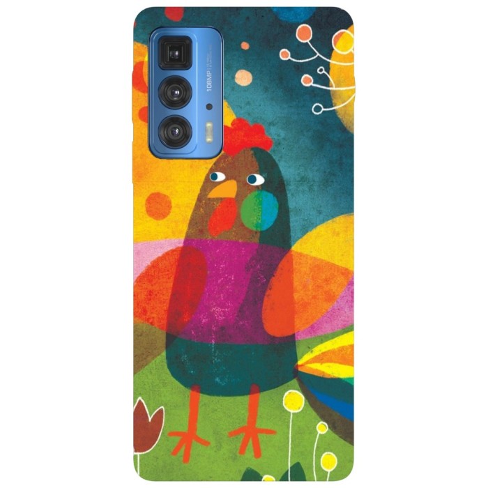 Husa compatibila cu Motorola Moto G50 model Artistic Chicken painting, Silicon, TPU, Viceversa