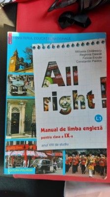 MANUAL DE LIMBA ENGLEZA CLASA A IX A CHILARESCU , DASCAL, ERCUTA, PAIDOS foto