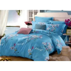 Lenjerie de pat pentru o persoana cu husa de perna dreptunghiulara, Wednesday, bumbac mercerizat, multicolor